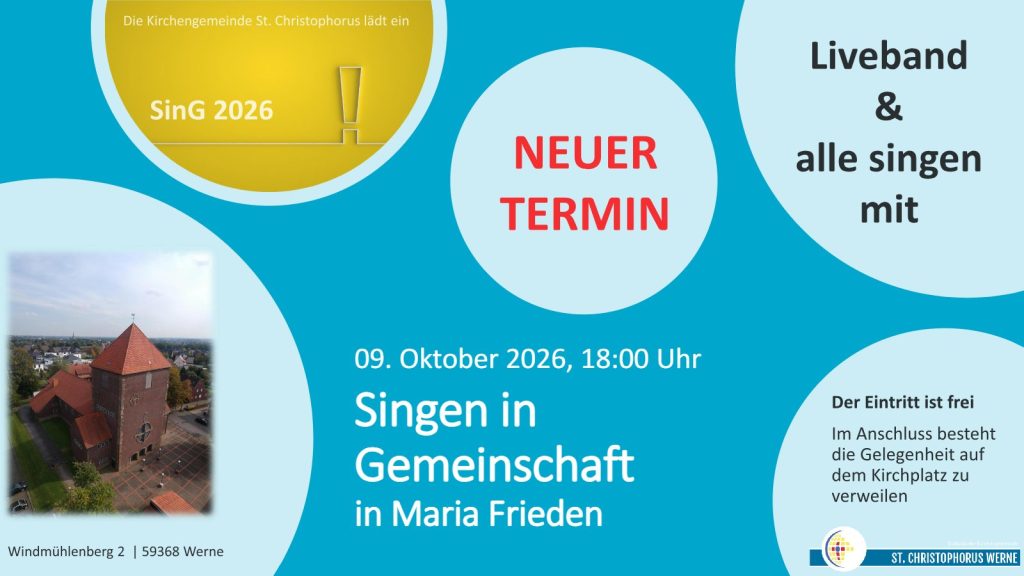 Nachholtermin zum „Singen in Gemeinschaft“