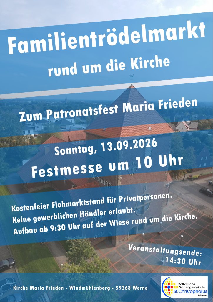 Familientrödelmarkt rund um die Kirche Maria Frieden am 13.09.2026